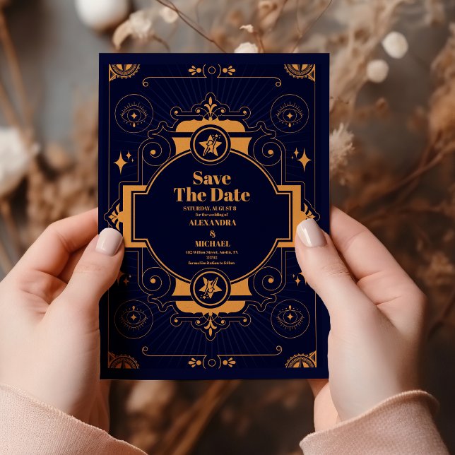 Save The Date Mariage céleste élégant (Créateur téléchargé)