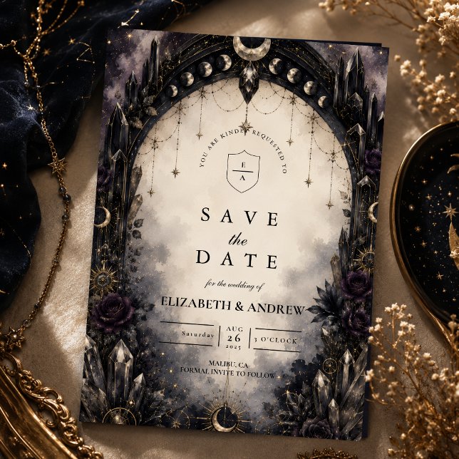 Save The Date Mariage céleste gothique intemporel (Créateur téléchargé)