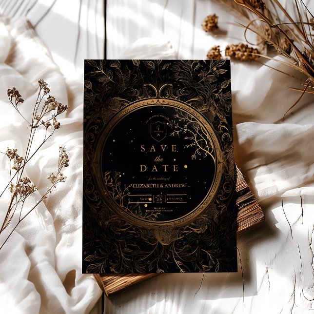 Save The Date Mariage céleste mystique d'or (Créateur téléchargé)