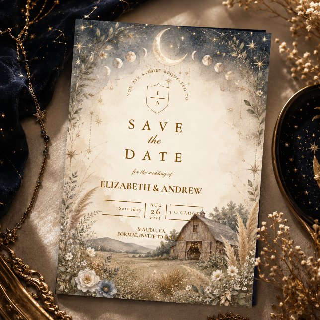 Save The Date Mariage céleste rustique (Créateur téléchargé)
