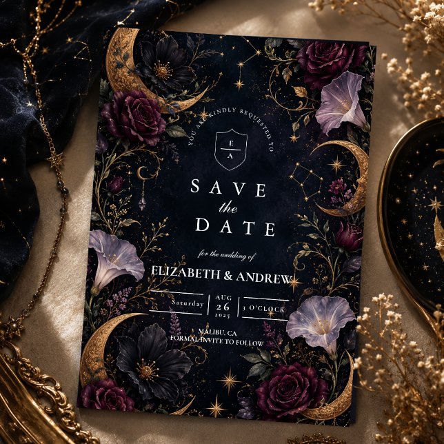 Save The Date Mariage céleste sombre et lunatique (Créateur téléchargé)