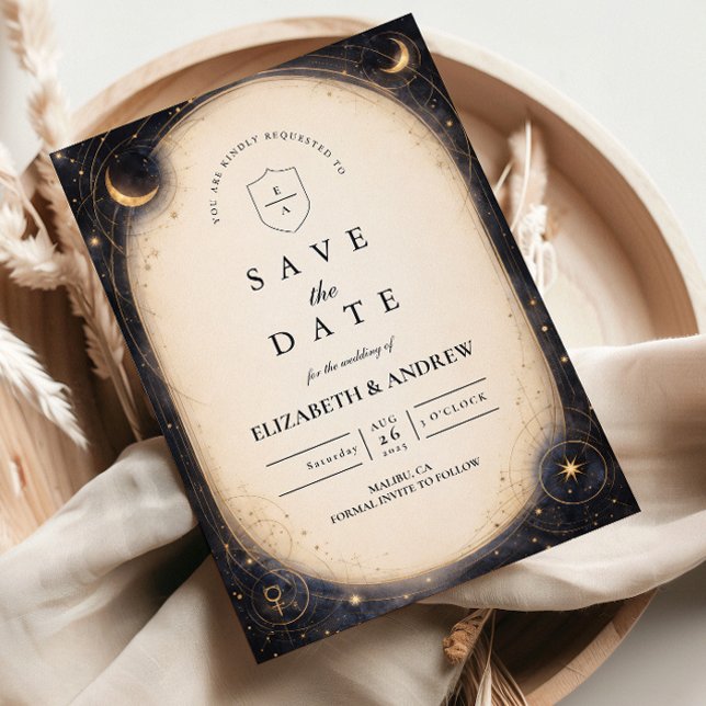 Save The Date Mariage céleste vintage (Créateur téléchargé)