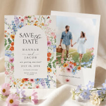 Mariage Champêtre de Fleurs Sauvages dans une Prai
