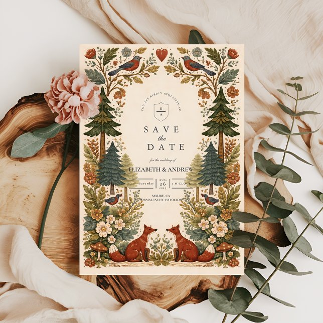 Save The Date Mariage Champêtre en Forêt Enchantée (Créateur téléchargé)