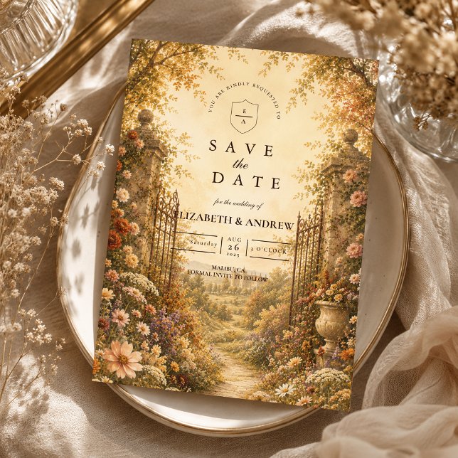 Save The Date Mariage Champêtre Romantique d'Automne (Créateur téléchargé)