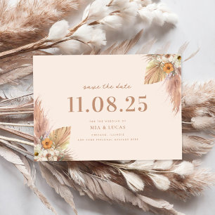 Save The Date Mariage Chic Boho Minimal Enregistrer La Date