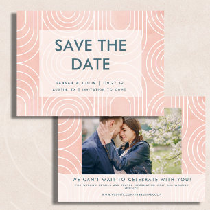 Save The Date Mariage chic de pêche Ovales et cercles
