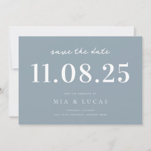Save The Date Mariage Chic Minimal Date Non Photo Enregistrer La