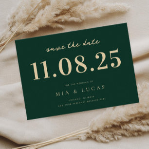 Save The Date Mariage Chic Minimal Date Non Photo Enregistrer La