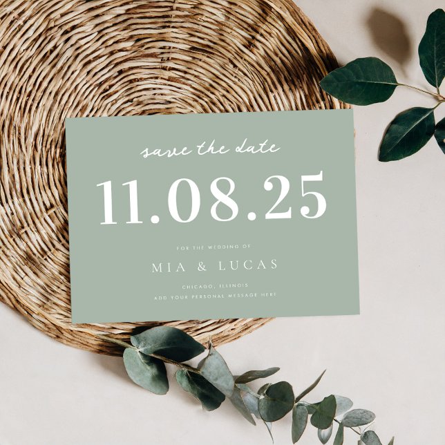 Save The Date Mariage Chic Minimal Date Non Photo Enregistrer La (Créateur téléchargé)