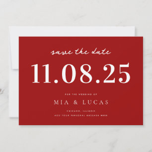 Save The Date Mariage Chic Minimal Date Non Photo Enregistrer La