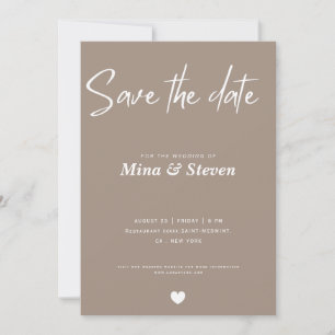 Save The Date Mariage Chic Minimaliste Typographie 
