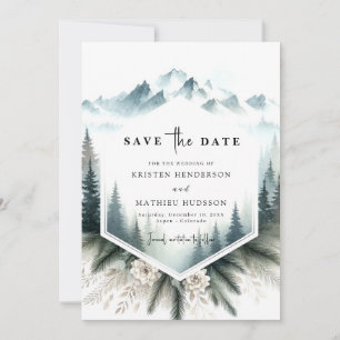 Save The Date Mariage Chic Pine Mountain