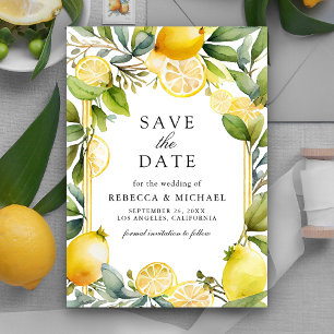 Save The Date Mariage Citron Verger Citrus