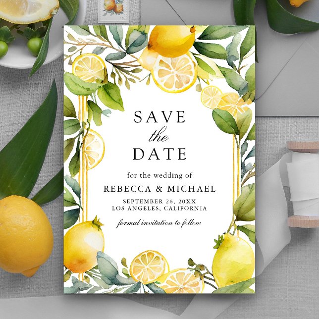 Save The Date Mariage Citron Verger Citrus (Créateur téléchargé)