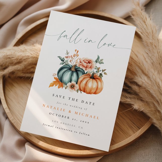 Save The Date Mariage Citrouille Coup de Foudre (Créateur téléchargé)