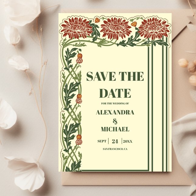 Save The Date Mariage Classique Art Nouveau (Créateur téléchargé)