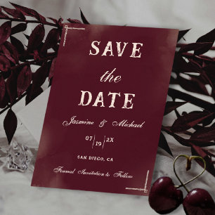 Save The Date Mariage Classique Minimaliste Bourgeois & Ivoire