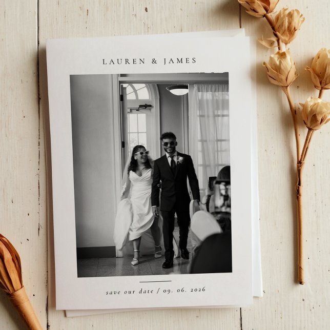 Save The Date Mariage classique Photo Enregistrer la date (Créateur téléchargé)