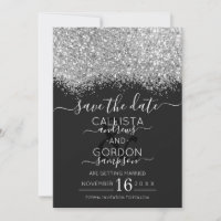 Mariage Confetti Parties scintillant noire en arge