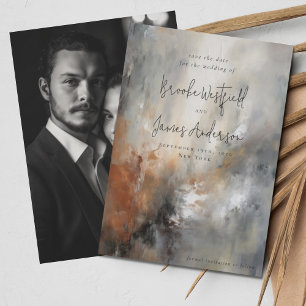 Save The Date Mariage Contemporain Abstrait Moderne à Effet de P