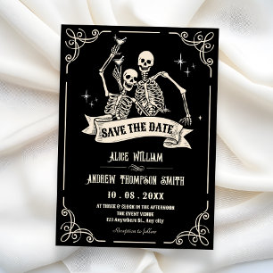 Save The Date Mariage cool squelette gothique