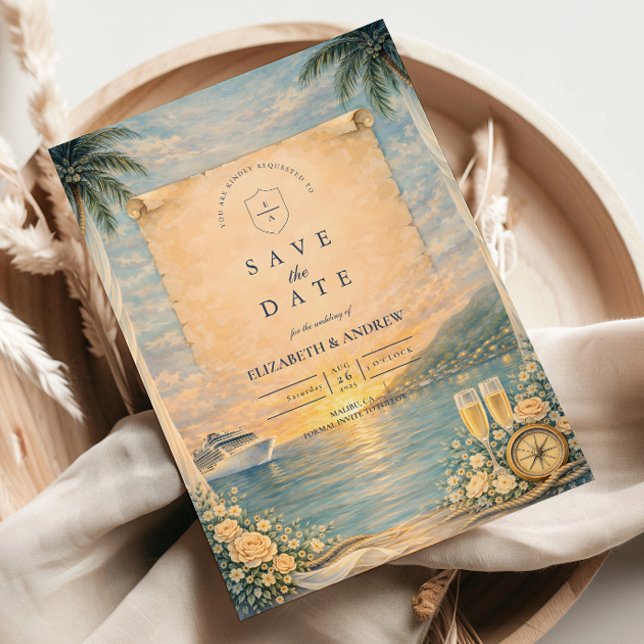 Save The Date Mariage Croisière Vue sur l'Océan (Créateur téléchargé)