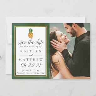 Save The Date Mariage D'Ananas Tropical Enregistrer La Date