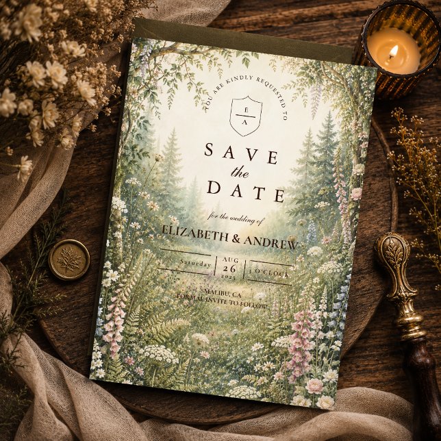 Save The Date Mariage dans la forêt enchantée (Créateur téléchargé)