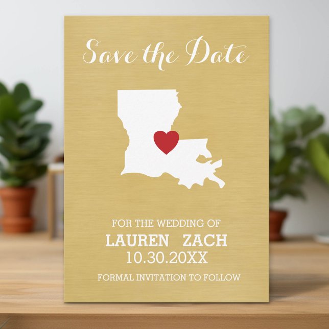 Save The Date Mariage dans l'État d'origine, Texas, Date à Sauve (Custom Save the Date Invitation with Download Option)