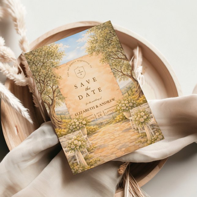 Save The Date Mariage dans un oliveraie espagnol (Créateur téléchargé)