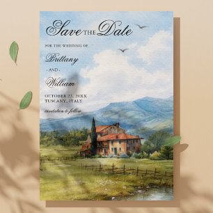 Save The Date Mariage dans un vignoble de la campagne toscane