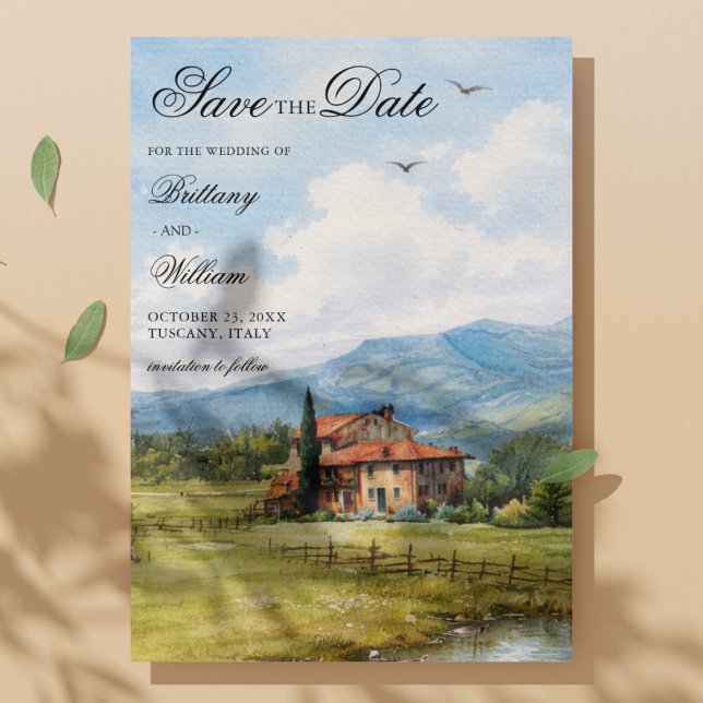 Save The Date Mariage dans un vignoble de la campagne toscane  (Créateur téléchargé)