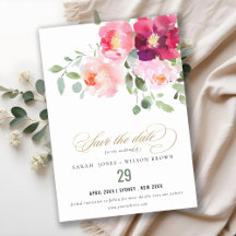 Mariage d'aquarelle Rose rose-bleu