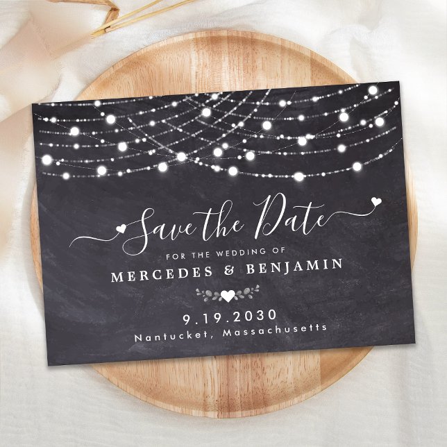 Save The Date Mariage d'ardoise du tableau de bord rustique (Créateur téléchargé)