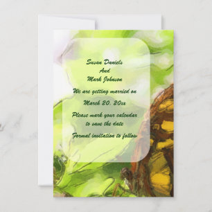 Save The Date Mariage d'art papillon