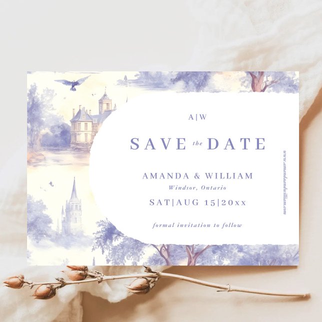 Save The Date Mariage d'art Toile de Jouy (Créateur téléchargé)