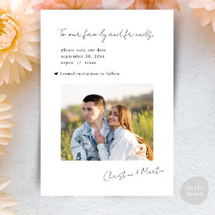 Save The Date Mariage Date à Sauvegarder Moderne Minimaliste Pro