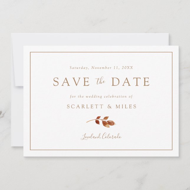 Save The Date Mariage d'automne (Devant)