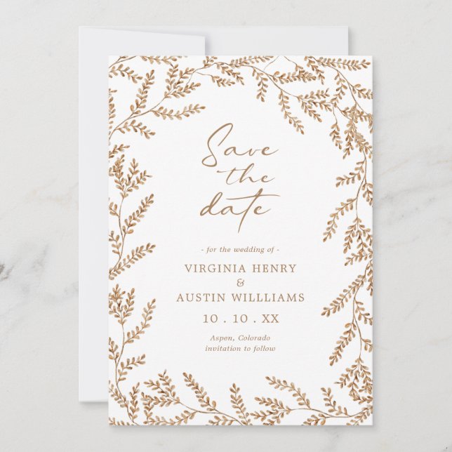 Save The Date Mariage d'automne, Sauvegarder la Date (Devant)