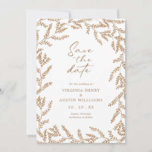 Save The Date Mariage d'automne, Sauvegarder la Date