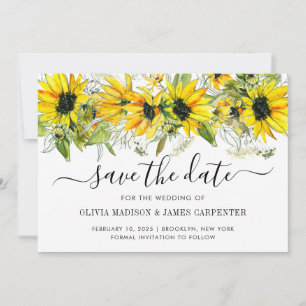 Save The Date Mariage de automne d'aquarelle florale de tourneso