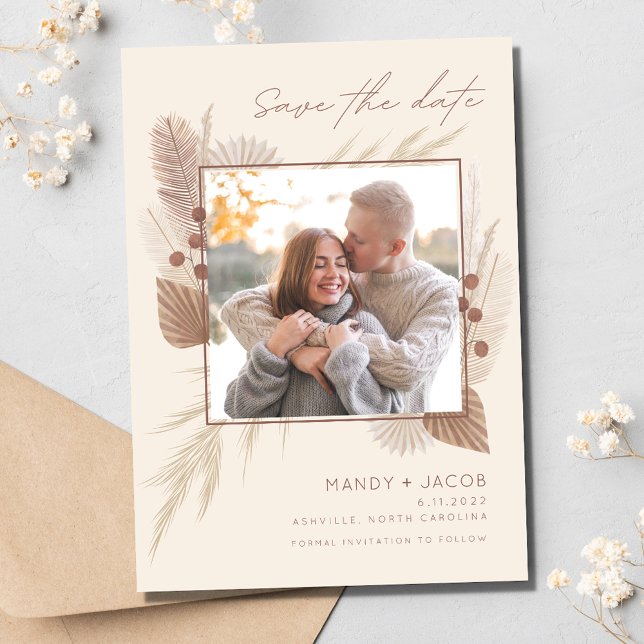 Save The Date Mariage de automne photo rustique (Rustic Photo Fall Wedding Save The Date)