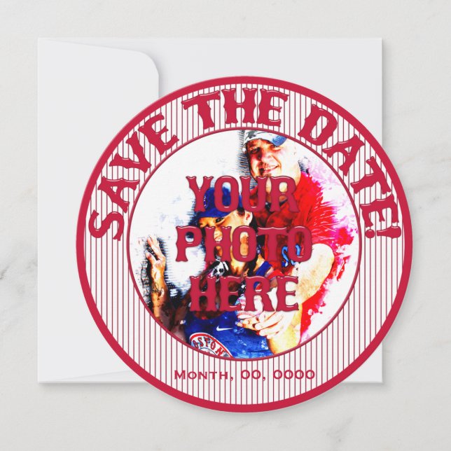 Save The Date Mariage de baseball Sauvegarder-La-Date-Modèle 01 (Devant)