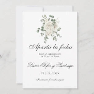 Save The Date Mariage de Boho espagnol Enregistrer la date
