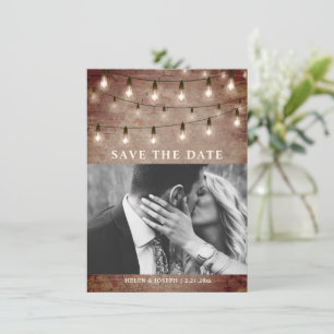 Save The Date Mariage de brique rustique industrielle à chaîne