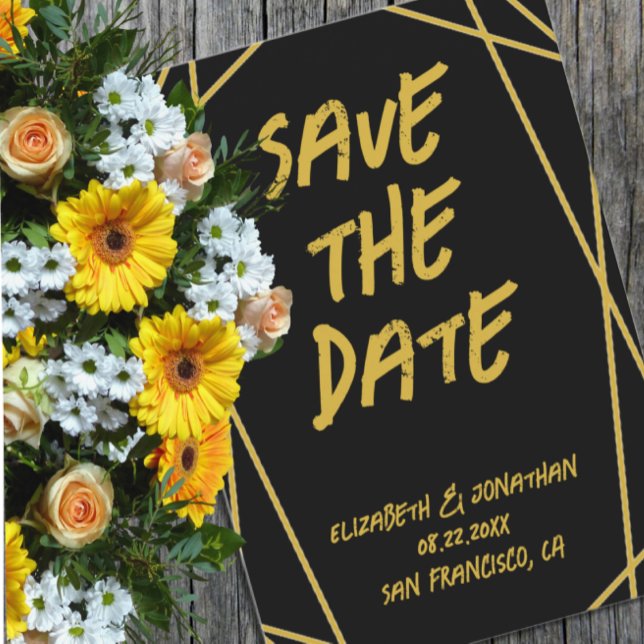 Save The Date Mariage de cadre géométrique (Créateur téléchargé)