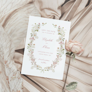 Save The Date Mariage de cadre Vintage à trame souple romantique