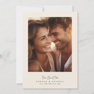 Save The Date mariage de calligraphie moderne 2 script photo