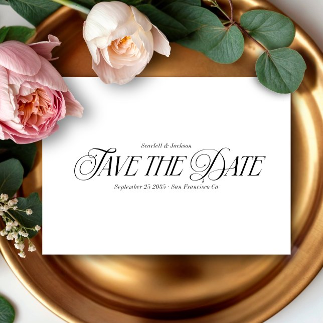 Save The Date Mariage de calligraphie moderne et élégant (Créateur téléchargé)